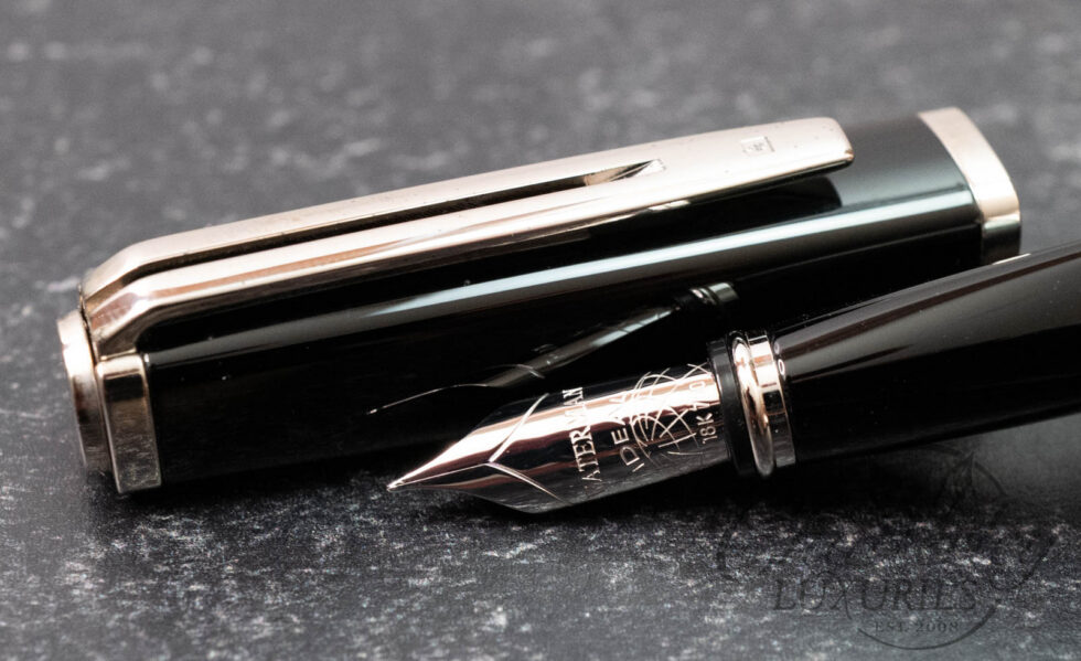 Waterman Exception Slim Black Silver Trim Fountain Pen