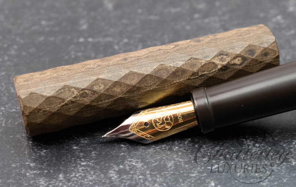 Eureka Asymmetry Diamond Cap Ebonite Fountain Pen