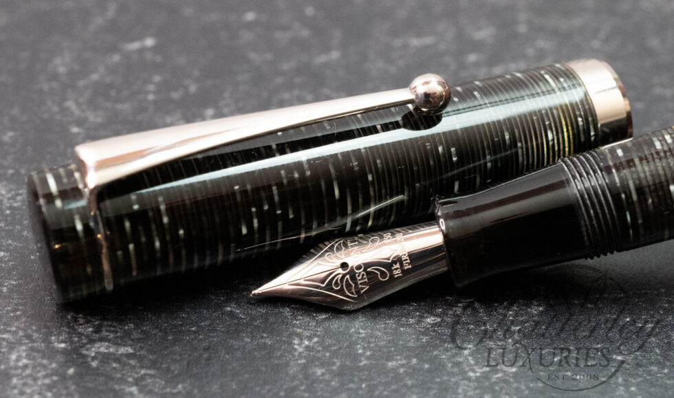 Visconti D'Essai Platinum Stacked Celluloid Limited Edition Fountain Pen