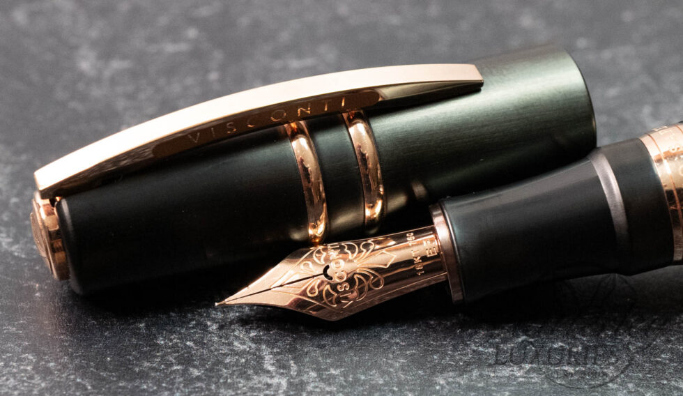 Visconti Homo Sapiens Dual Touch Black Leather Fountain Pen