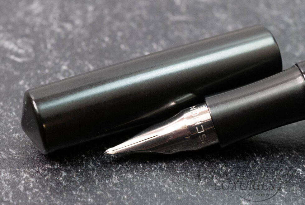 Schon DSGN Engineered Plastics "Full Sized" Black Ultem with Monoc Titanium Nib Fountain Pen