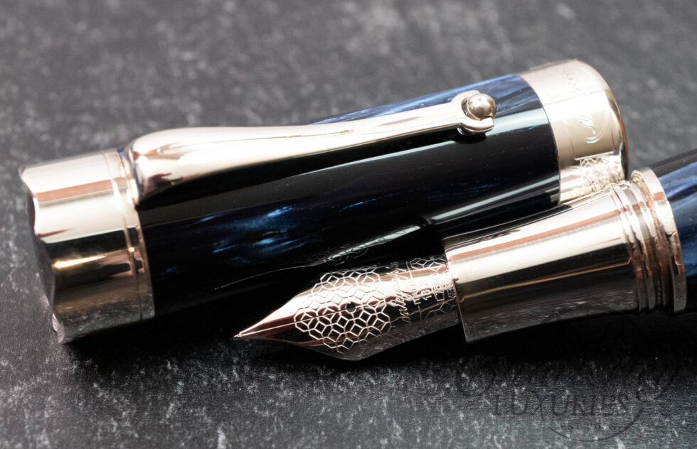 Montegrappa Ferracina Timeless Oversized Dark Blue Celluloid Limited Edition Fountain Pen