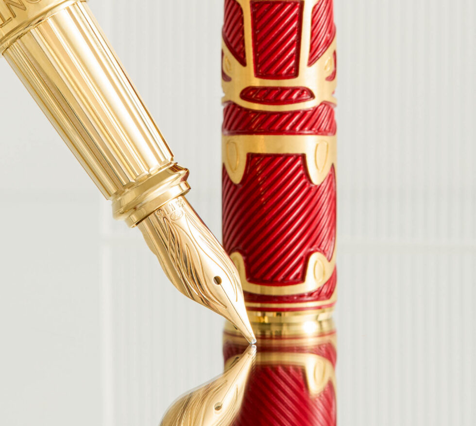 S.T. Dupont x Orlinski Line D Eternity Large Red Fountain Pen