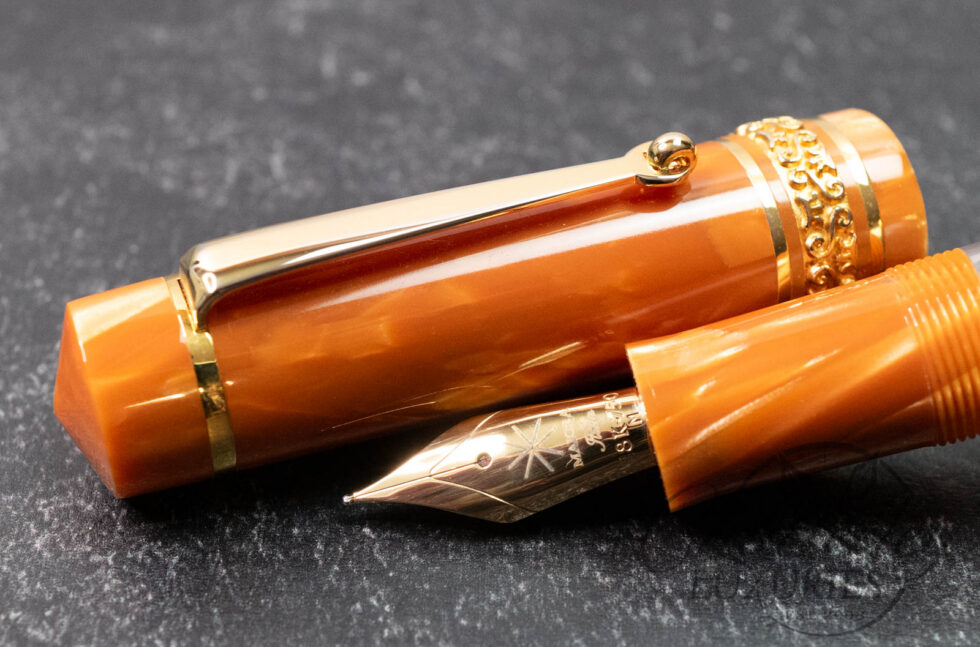 Maiora Regali Novelli Voyages Limited Edition Orange Celluloid Fountain Pen
