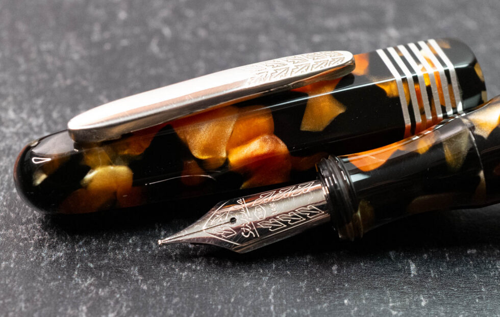 Stipula Etruria Tortoise Faceted Fountain Pen