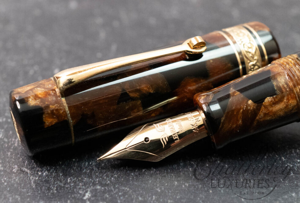 Leonardo Ritrovata Brown Celluloid Fountain Pen