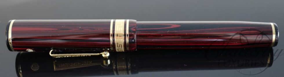 Wahl Eversharp DECOBAND Gold Seal Oversized Collection Rosewood Fountain Pen - Gold Trim