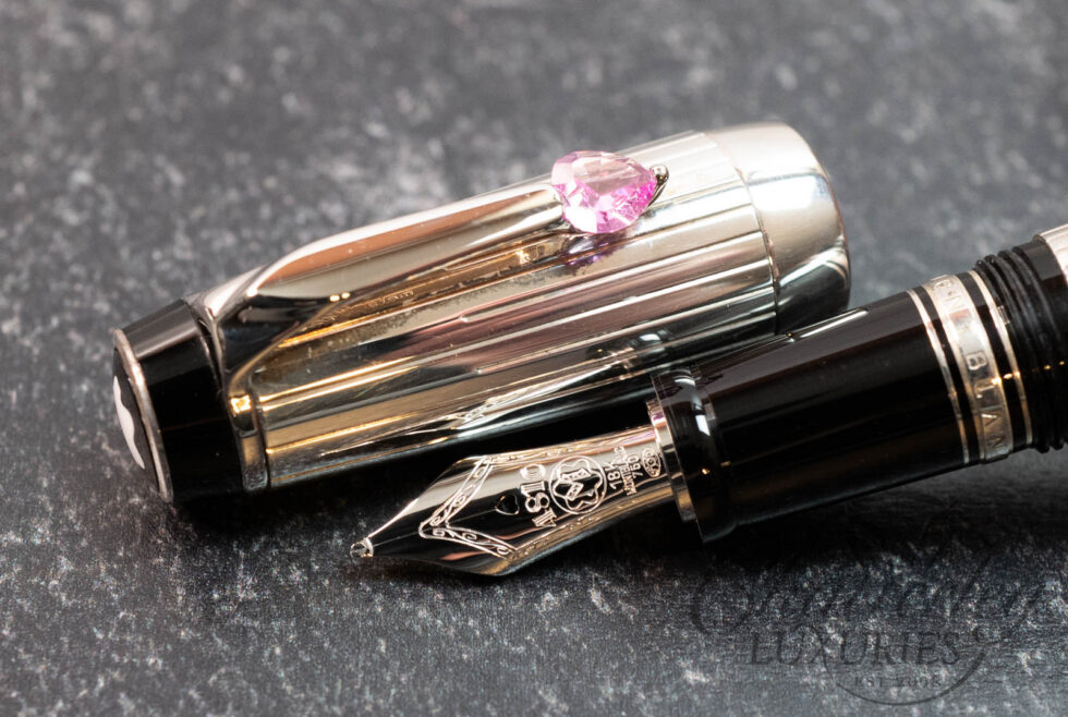 Montblanc Bohème Solitaire Pinstripe Je t'aime Silver Fountain Pen