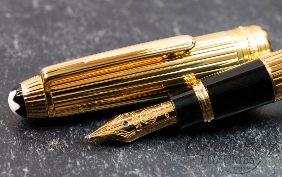Montblanc Meisterstück Mozart Solitaire Pinstripe Vermeil Fountain Pen