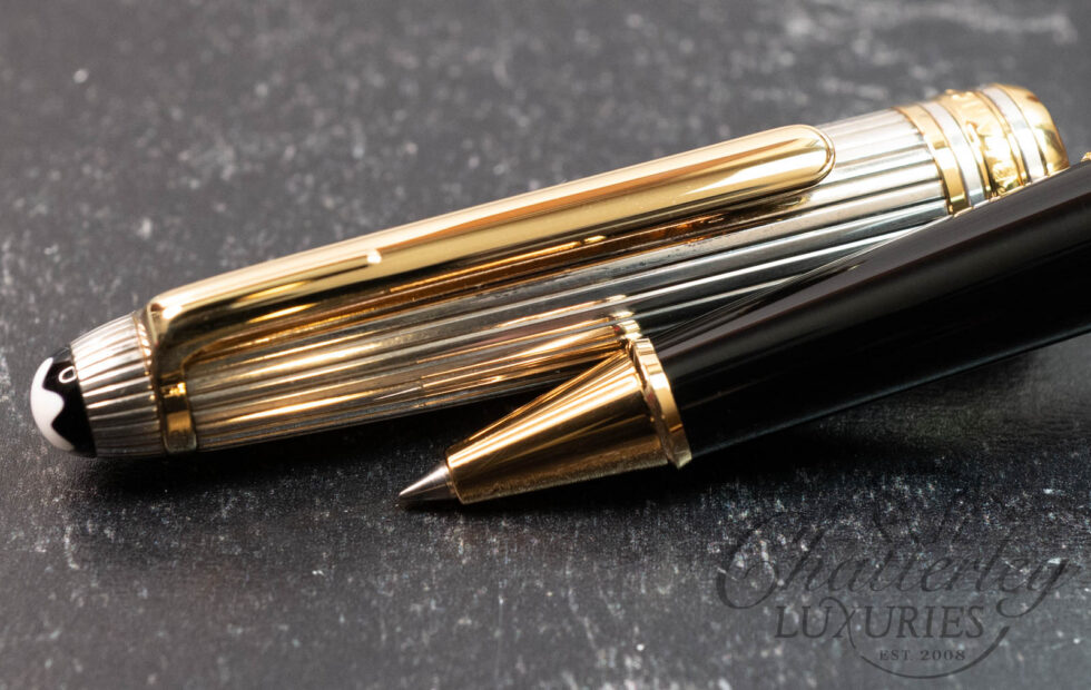 Montblanc Meisterstück Classique 163 Solitaire Pinstripe Sterling Silver Rollerball Pen