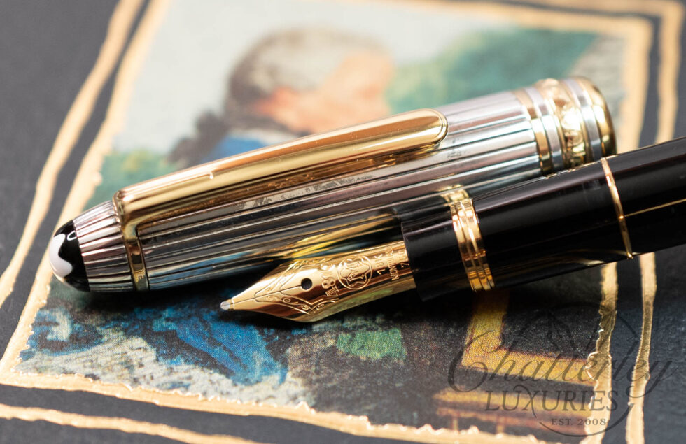 Montblanc Meisterstück Mozart Solitaire Pinstripe Doué Black Fountain Pen