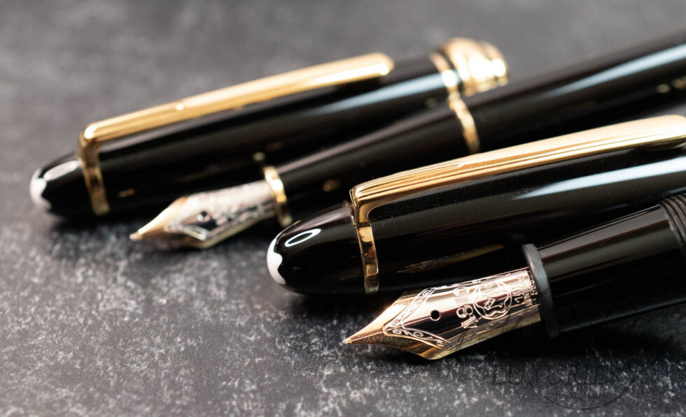 Montblanc Meisterstück Black Resin Wedding Fountain Pen Set