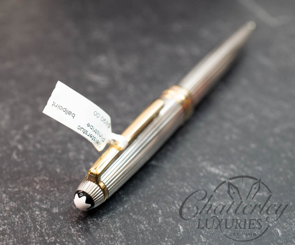 Montblanc Meisterstück 164 Solitaire Pinstripe Sterling Silver Ballpoint Pen