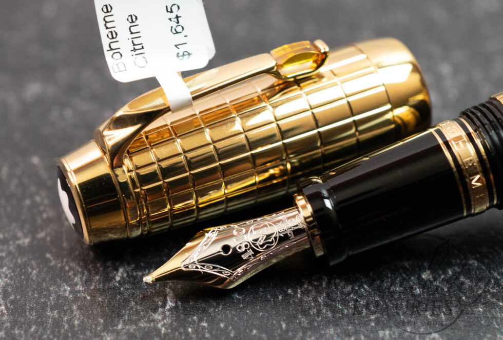 Montblanc Bohème Solitaire Citrine Gold Fountain Pen