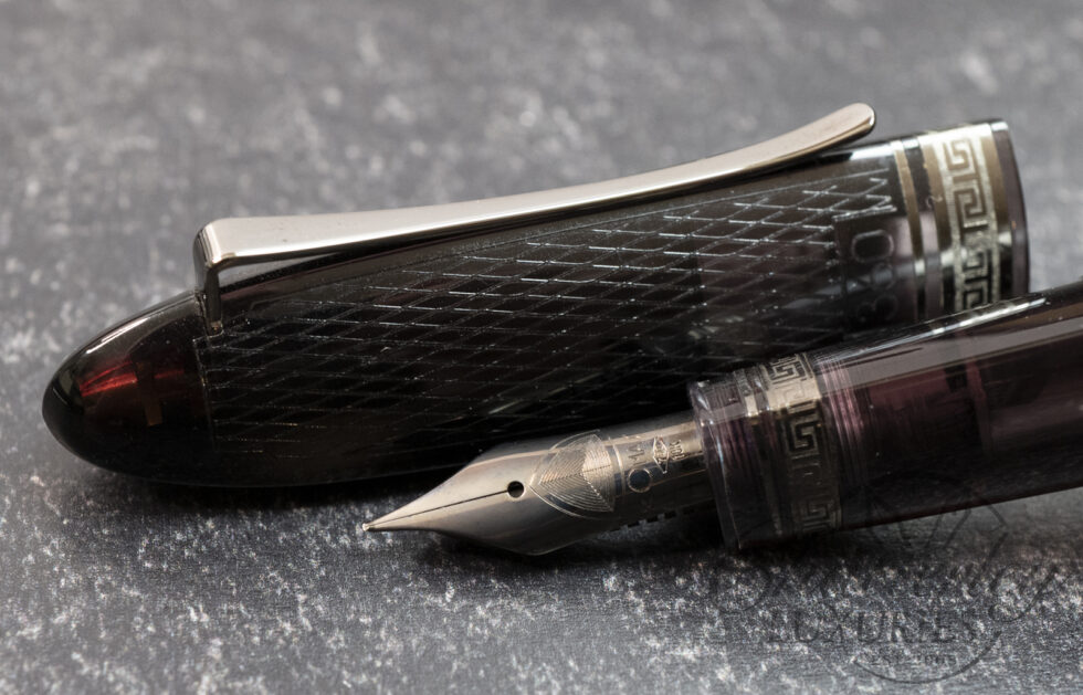 Omas 360 Vintage Smoky Grey Demo Ruthenium Trim Limited Edition Fountain Pen