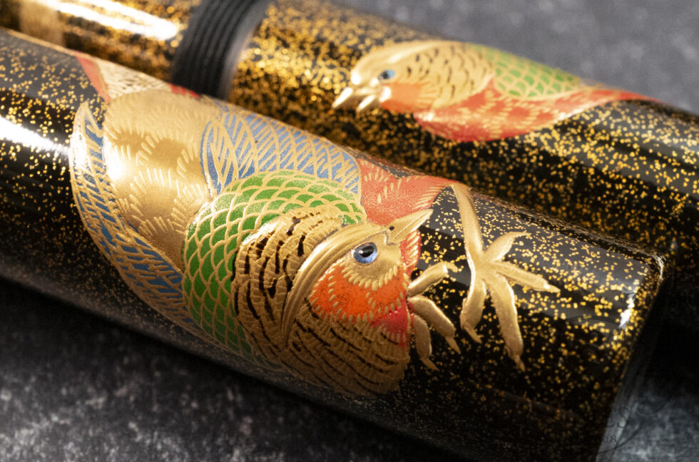 Danitrio "Kinkei" Golden Pheasants Maki-e on Sho Genkai Fountain Pen