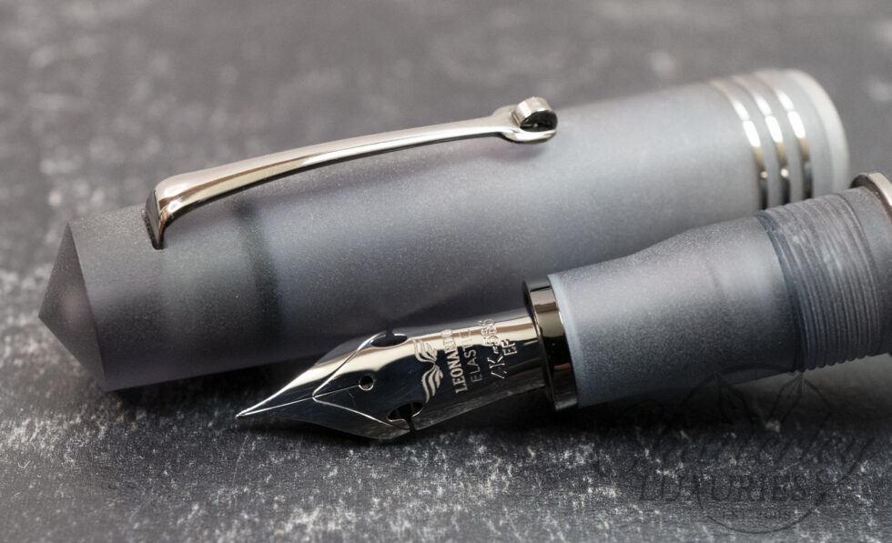 Leonardo MZG Pura Collection Anthracite Frosted Grey Satin Demo Fountain Pen