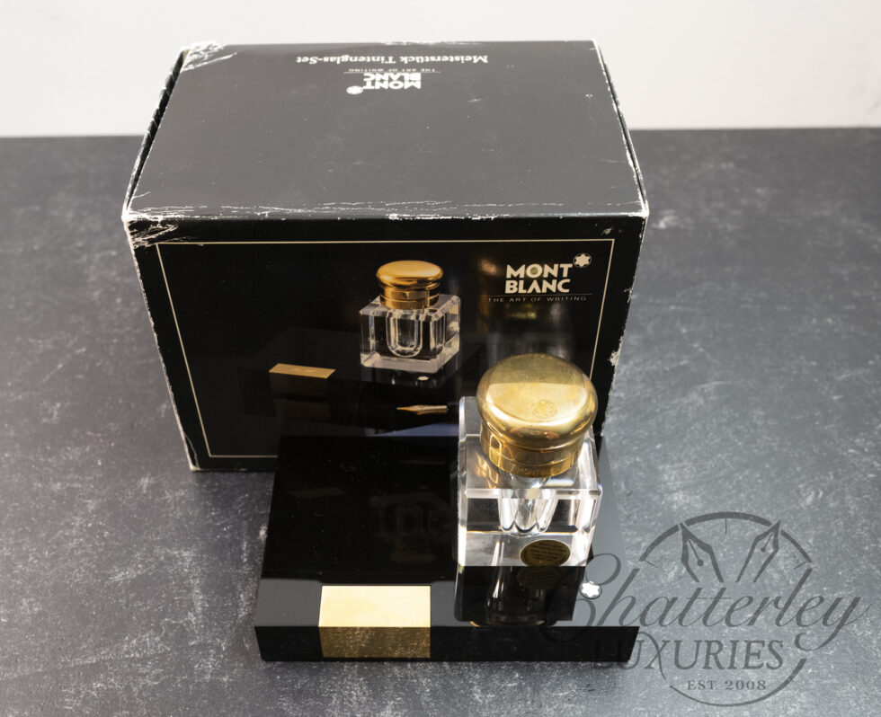Montblanc Meisterstück Lead Crystal Inkwell & Stand