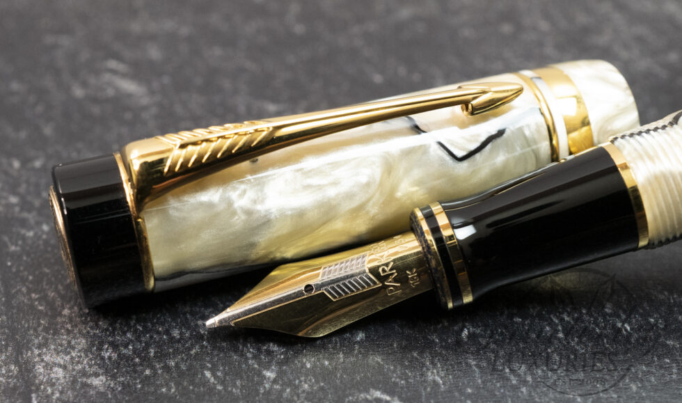 Parker Duofold Centennial Pearl and Black Fountain Pen