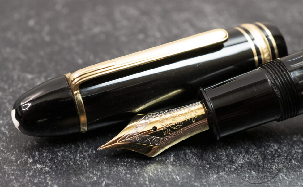 Montblanc Meisterstück 149 Black Gold Trim Fine Nib Fountain Pen