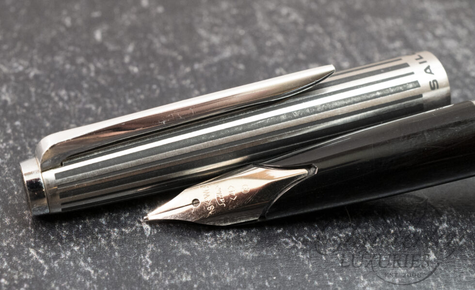Sailor Black Stripes Stainless Steel Fountain Pen