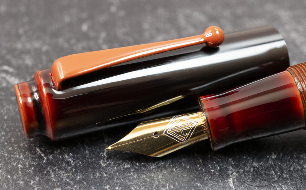 AP Limited Editions "The Apprentice" Urushi Tame Nuri Orange Fountain Pen with Painted Clip
