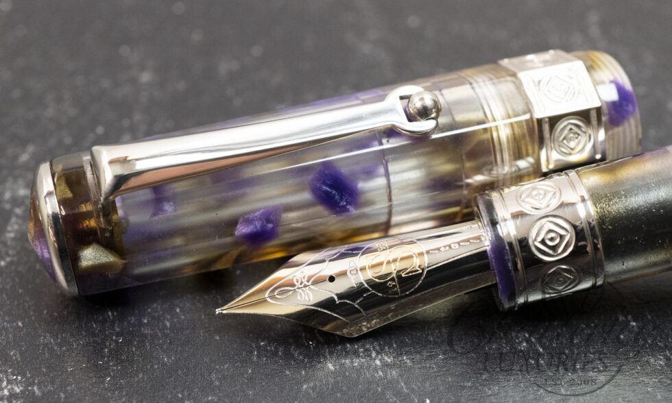 Santini Mulberry Light Vacuum Ink Faceted Limited Edition Fountain Pen