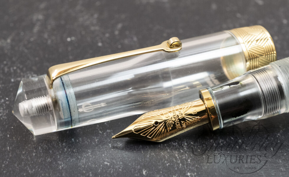 Leonardo Pen Venture Exclusive MZG Nuda Demonstrator Gold Trim Limited Edition Fountain Pen