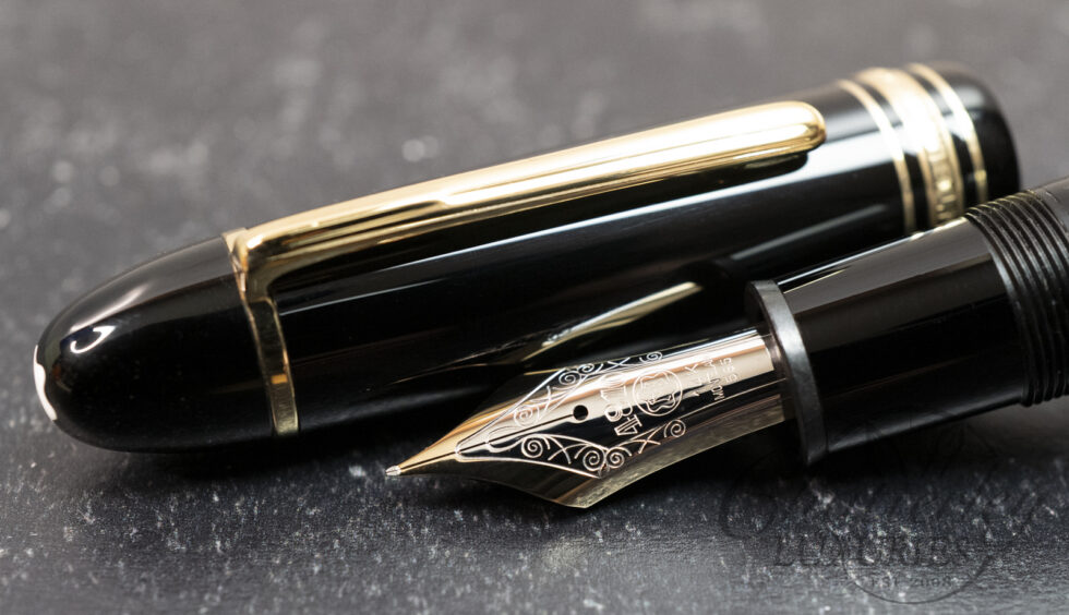 Montblanc Meisterstück 149 Black Gold Trim Medium Nib Fountain Pen
