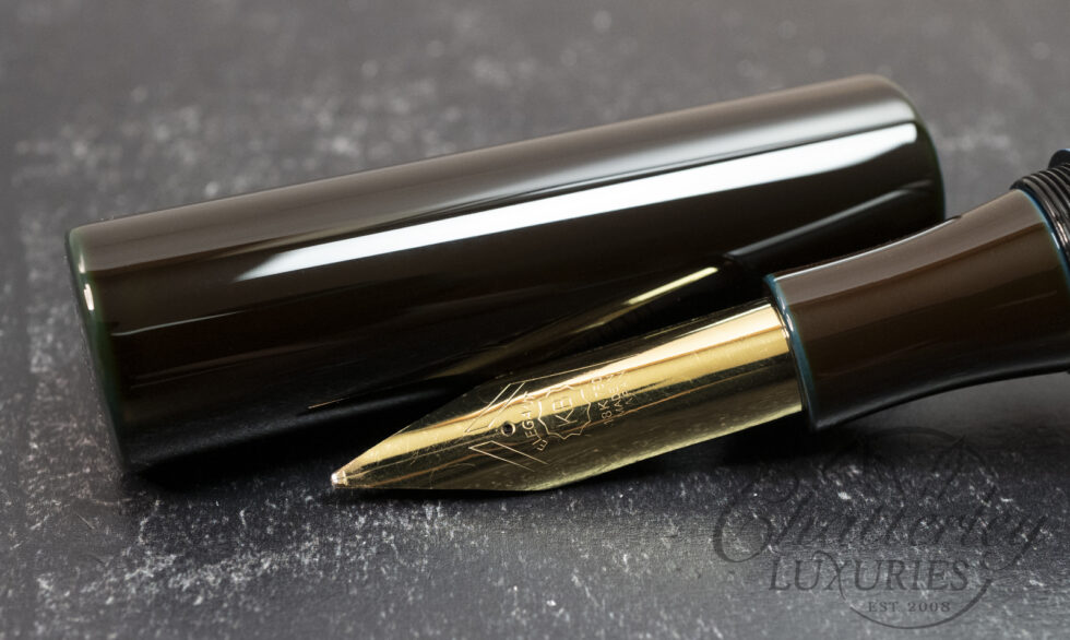 Furuta Urushi Tamenuri Blue Oversize with #100 Nib Fountain Pen