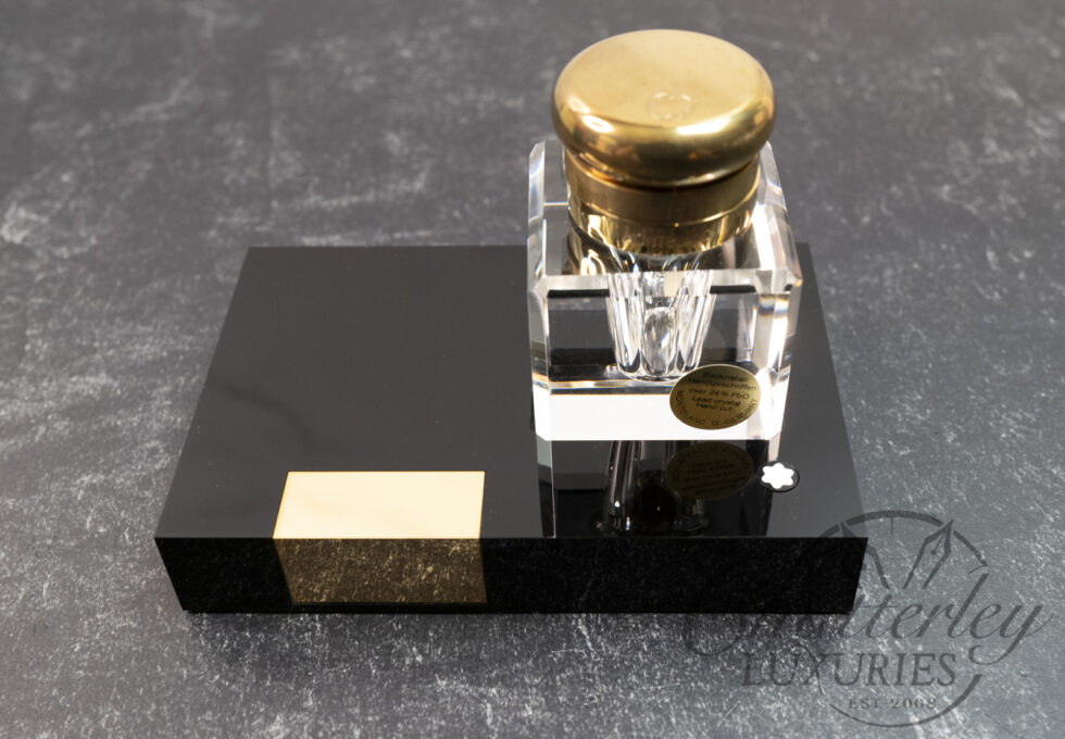 Montblanc Meisterstück Lead Crystal Inkwell & Stand