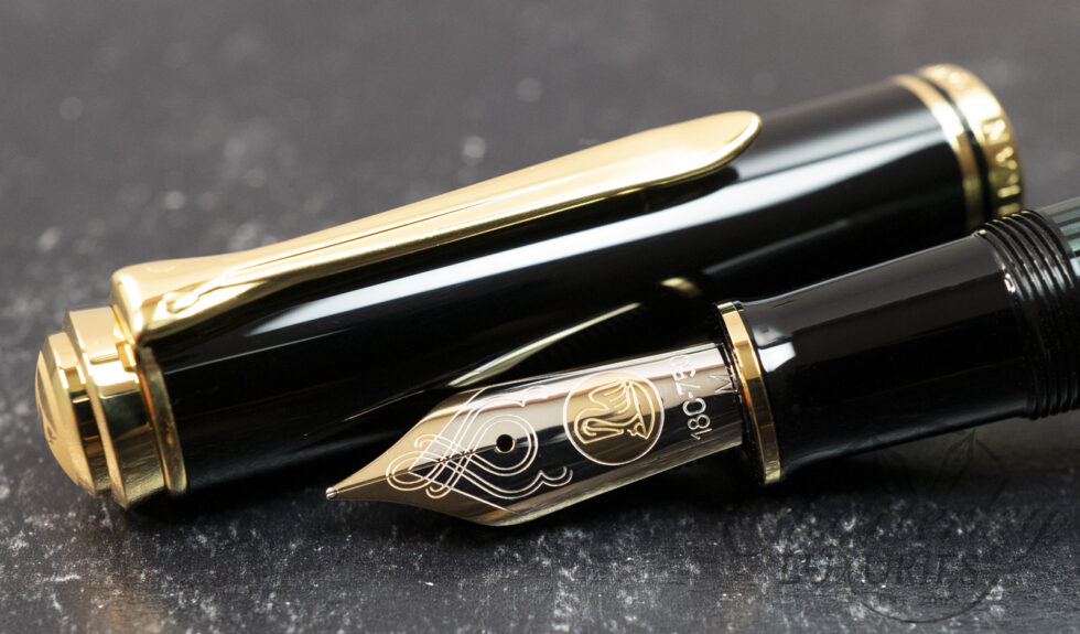 Pelikan Souveran M1000 Black Green Stripe Fountain Pen