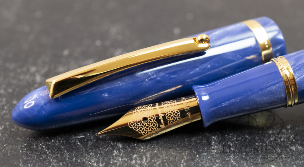 Montegrappa Venetia Glittering Blue Celluloid Limited Edition Fountain Pen