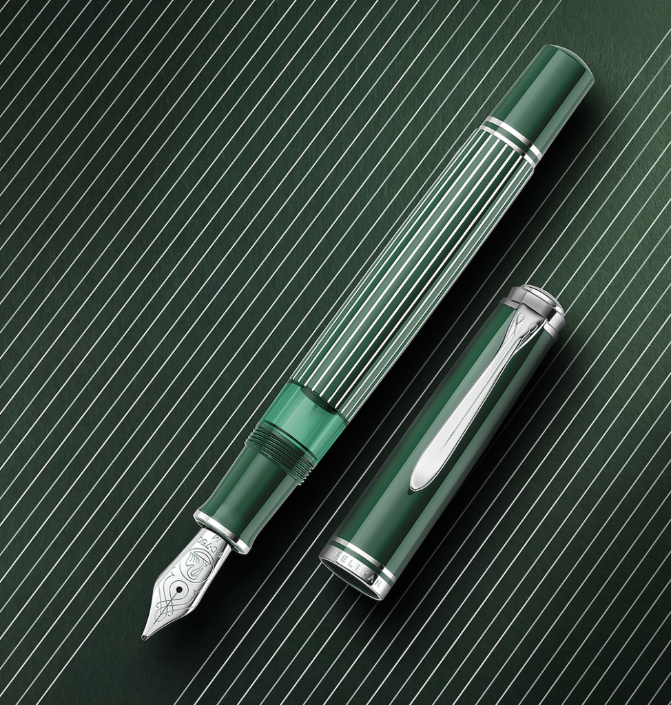 Pelikan Souveran M815 Metal Striped Green Special Edition Fountain Pen