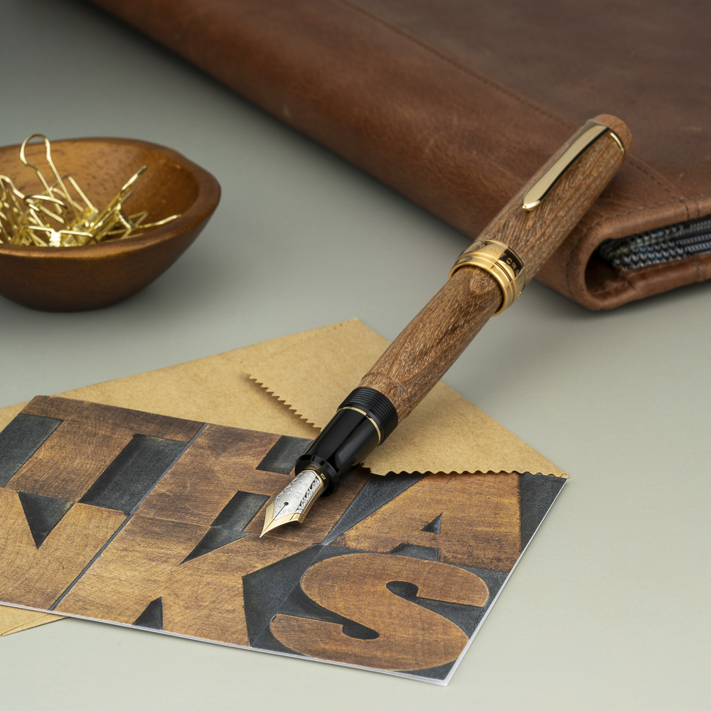 Pilot Custom Enju Japanese Pagoda Wood Fountain Pen