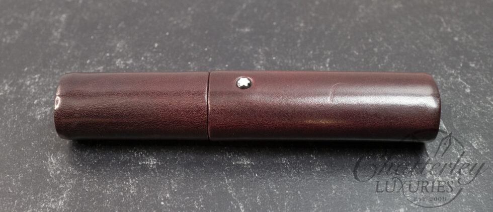 Montblanc Meisterstück Burgundy Leather Tubular 1 Pen Pouch