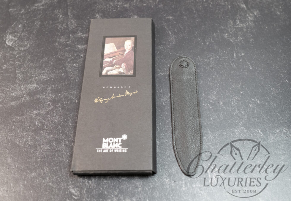 Montblanc Meisterstück Hommage À Wolfgang Amadeus Mozart Black Leather 1 Pen Pouch