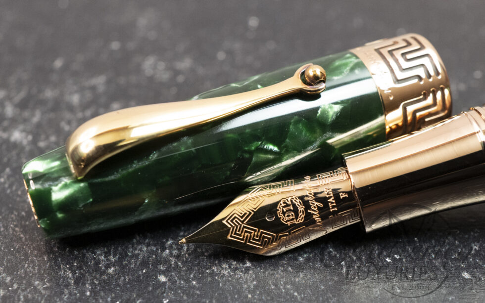 Montegrappa Extra 1930 Rose Gold Malachite Celluloid Fountain Pen
