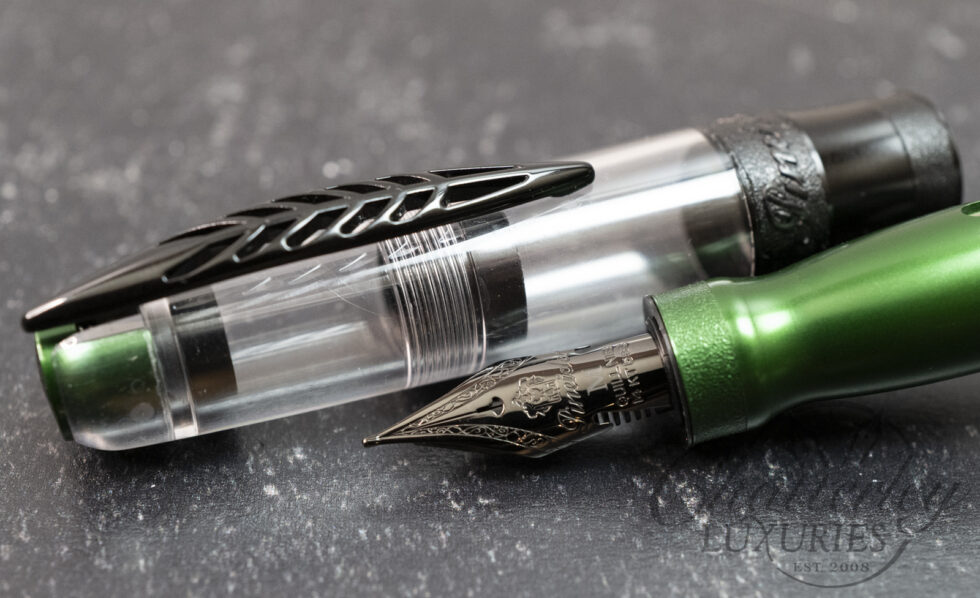 Pineider Mystery Fast Filler Demo Green 14k Nib Fountain Pen