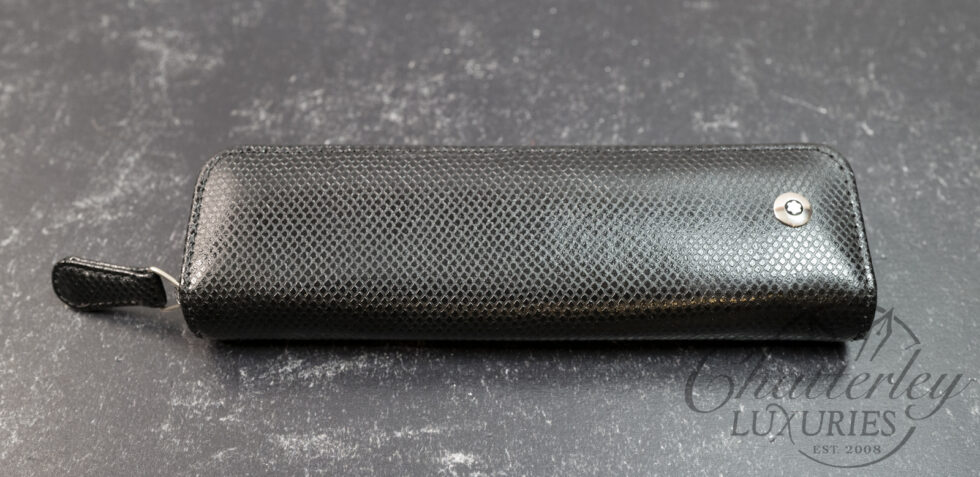 Montblanc La Vie de Bohème Noir Leather 1 Pen Zippered Pouch